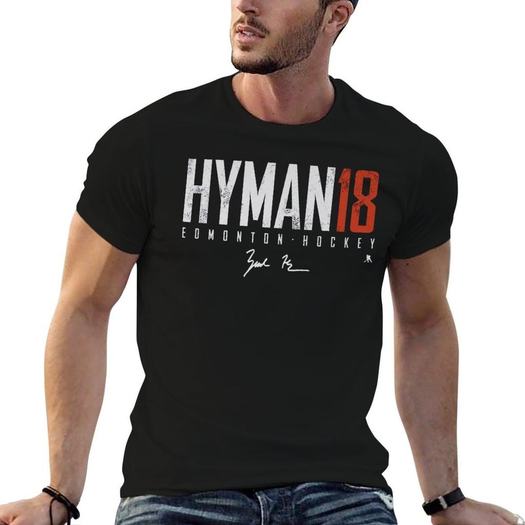 Zach Hyman Elite Elite Signatures T-Shirt Basic Casual Short Sleeve Cotton Shirt