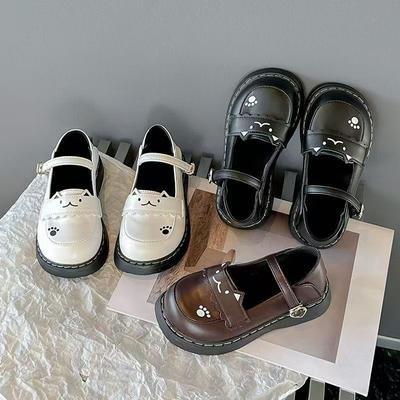 Туфли Мэри Джейн на плоской подошве с ремешком и пряжкой в один ряд, японская школьная форма jk, маленькие кожаные туфли, женские милые туфли на плоской подошве, новинка 2025 года