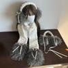 Autumn and Winter New Fluffy Spice Girl Thickened Soft Waxy Warm Scarf Fluffy Tassel Niche Sweet Cool Fashionable Long Scarf