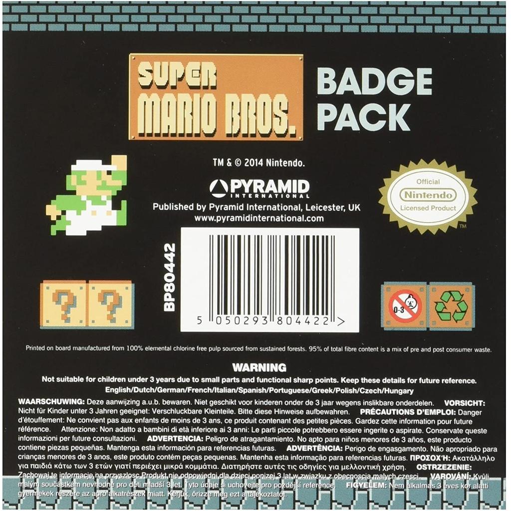 Super Mario Badge Set (Pack of 5)