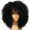 European and American Style Women's Fashion Afro Wig Front Lace Heat Resistant Fluffy Small Curly Synthetic Fiber Wig