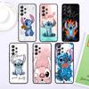 OHANA Stitch Cute For Samsung A53 A52 A33 A32 A51 A71 A21S A13 A73 A50 A22 A23 A03 A72 A54 A12 5G Black Cover Phone Case