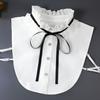 1 Renaissance Women's Accordion Lace Pleated Stand-up Collar Bow Tie Shirt False Collar Accessory for Spring, Summer, Autumn, an