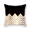 45X45CM Luxury Gold Black Pattern Decorative Irregular Geometric Pillowcase Marble Stripe Design Wedding Bedding Home Decor