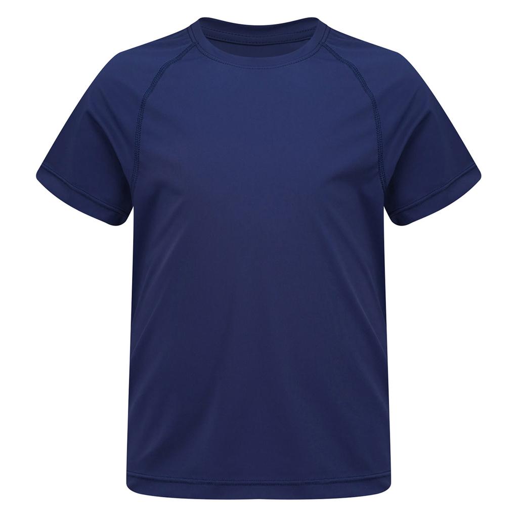 Девушки Спортивный Топ Быстросохнущая Ткань Однотонный Короткий Рукав Круглый Вырез Спортивная Футболка