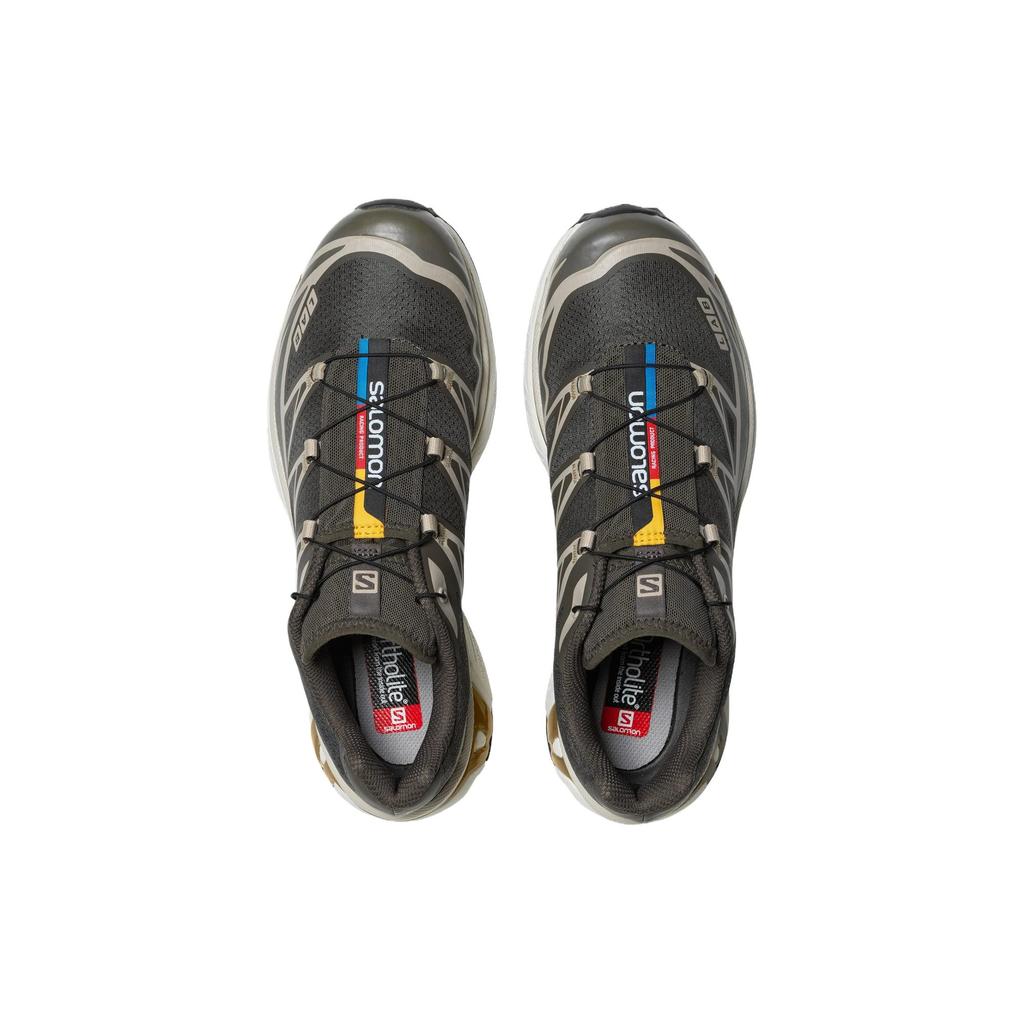 SALOMON XT 6 Slip Resistant, Abrasion Resistant, Lightweight Low top Outdoor Shoes Unisex Gray Black L47136200