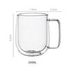 Egg-shaped Transparent Double Wall Glass Cup High Temperature with Handle Set Household Juice Milk Coffee Mugs Drinking Glasses