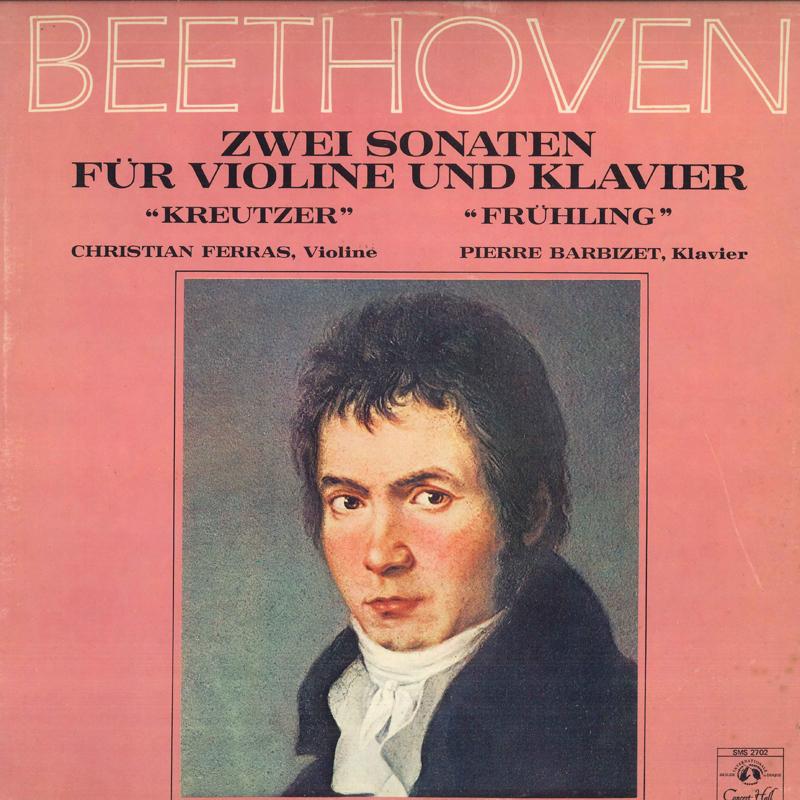 LP Record CHRISTIAN FERRAS PIERRE BARBIZET Beethoven Violin Sonatas No. 5 Spr SMS2702 CONCERT HALL Japan Classical Used