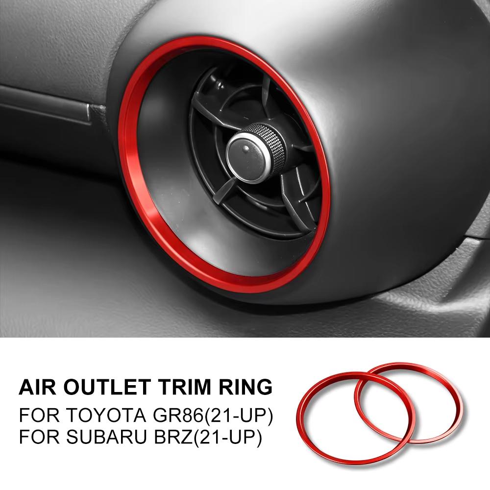 For Subaru BRZ Toyota GR86 2021-2026 Aluminum Alloy Dual Side Center Air Frame Anti Scratch Dashboard Interior Decor Accessories