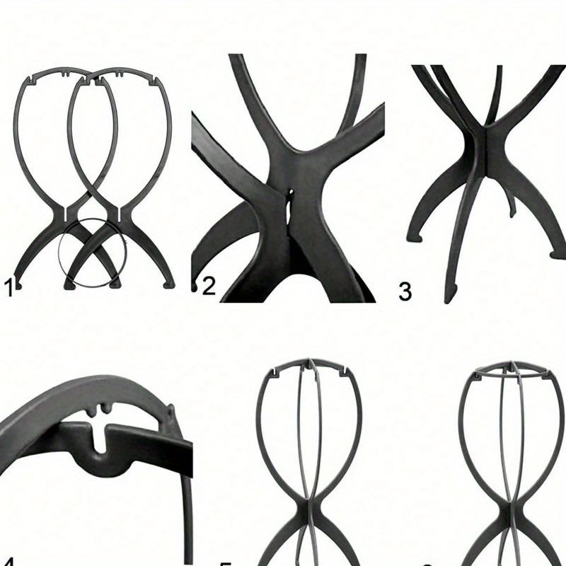 Collapsible Wig Stand for Women, Portable Wig Holder for Styling and Travel, 13.8 Inch Wig Display Head for Multiple Wigs
