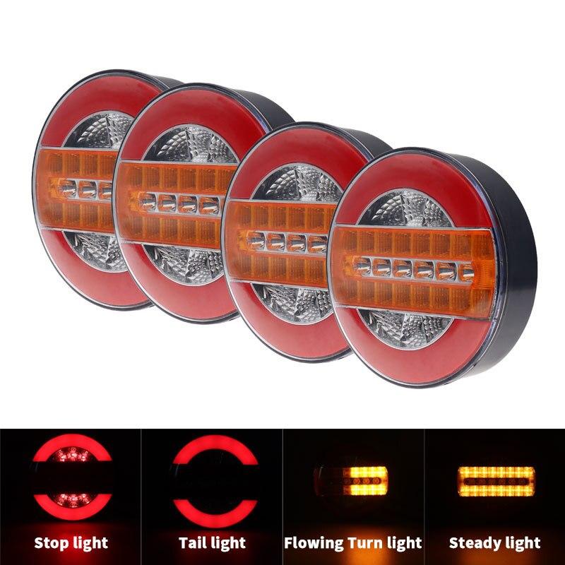 1/2/4 шт. 12 В 24 В светодиодный прицеп грузовик задний фонарь задний фонарь стоп-сигналы заднего хода автомобиль лодка автобус караван течет указатель поворота лампа