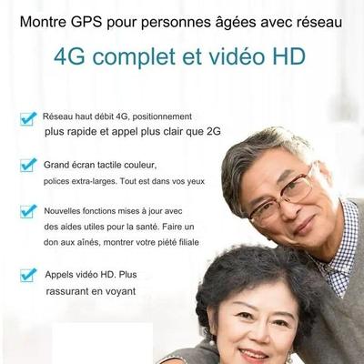 Водонепроницаемый GPS-часы 4G Wi-Fi Кнопка SOS Голосовое двустороннее видео