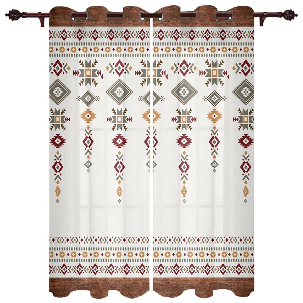 Бохо Племенной Тотем Оконные Шторы Современный Европейский Стиль Шторы для Спальни Гостиной Жалюзи Оконный Фон Шторы 2 Панели