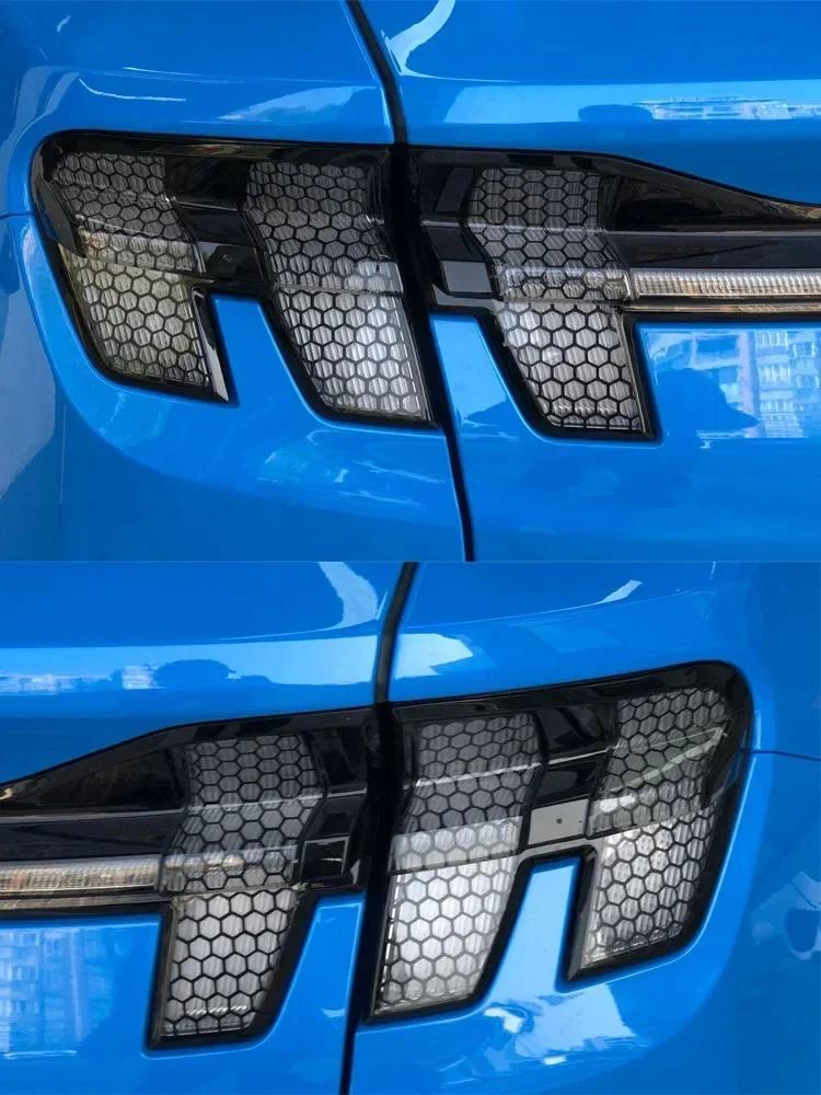 Наклейка на задний фонарь для Ford Mustang Mach-E Сотовая наклейка на фонарь Креативная сотовая пленка для заднего фонаря Аксессуары для модификации автомобиля
