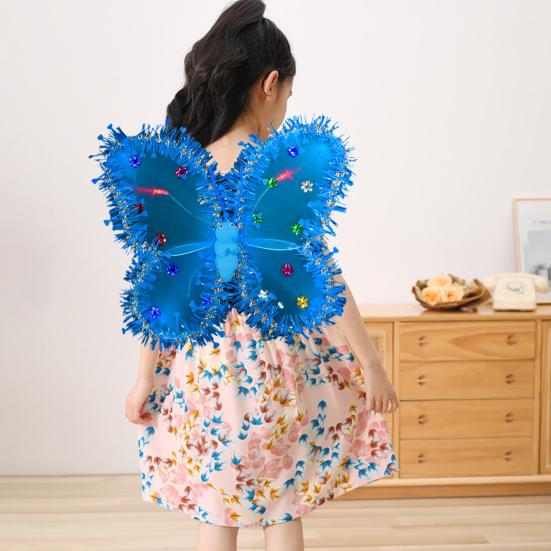 Крылья бабочки, светящиеся яркие цвета, тонкая работа, детский наряд, крылья бабочки, фестивали, вечеринки, дни рождения