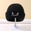 Halloween Pumpkin Hat, Devil Smiley Face Embroidered Knitted Children's Autumn and Winter Baby Beret