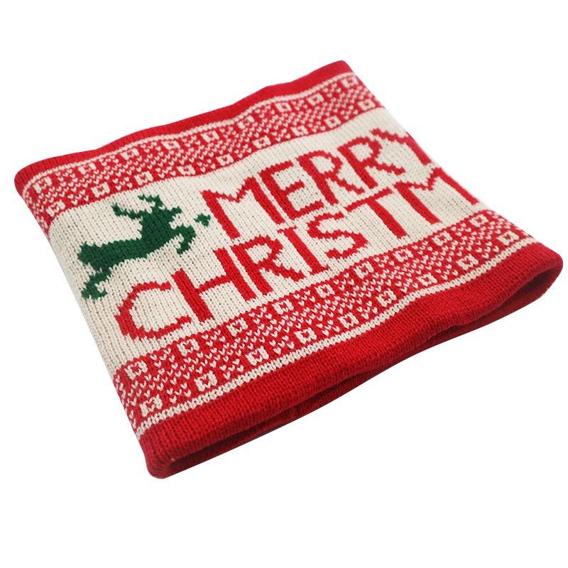 Autumn and Winter Thickened Christmas Scarf Velvet Knitted Warm Neck Cover Neck Cover Neck Scarf, Deer Model