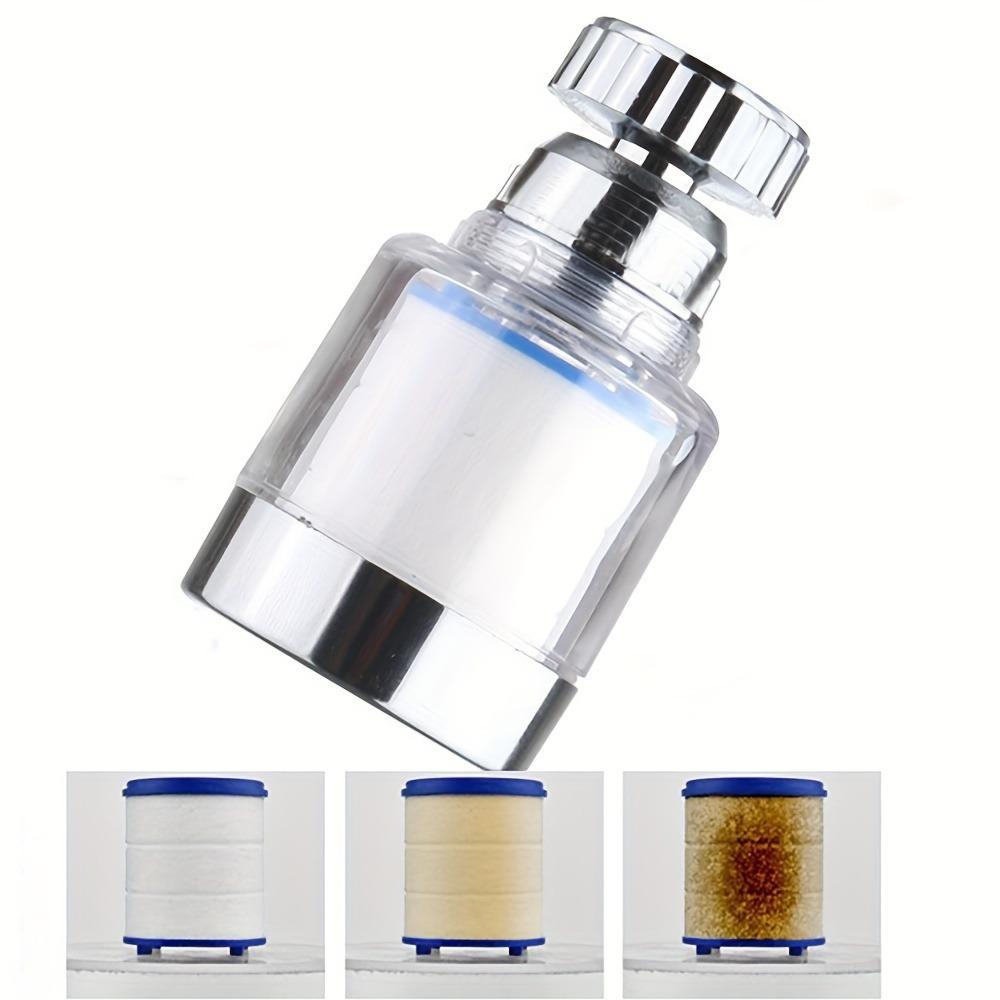 Водоочиститель с вращающимся на 360 градусов краном, снижение содержания хлора, удаление фторида, тяжелых металлов, смягчение жесткой воды, простая установка, 6 сменных элементов