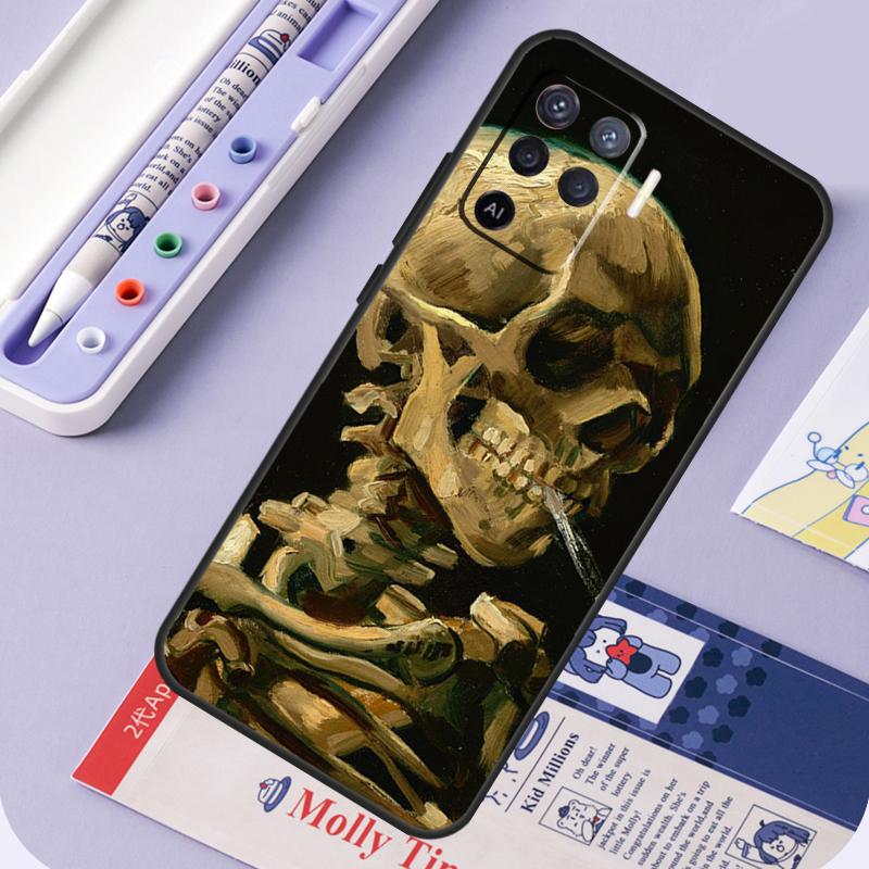 Gothic Skull For Oppo A60 A80 A40 A94 A74 A54 A15 A18 A38 A58 A78 A98 A16 A76 A96 A57 A17 A77 A5 Pro Case