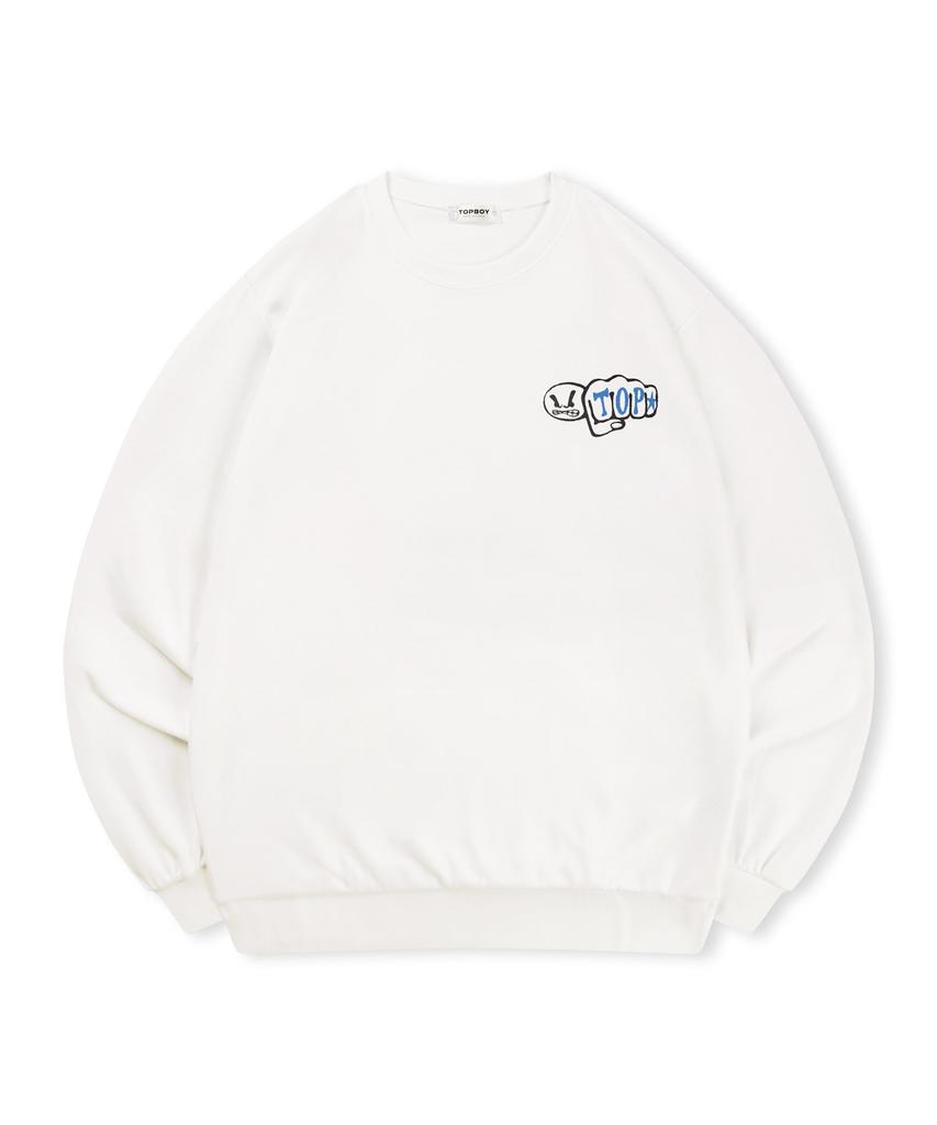 TOPBOY [Non-Fleece Or Fleece] Blowfist Printed Sweatshirt (Type A)