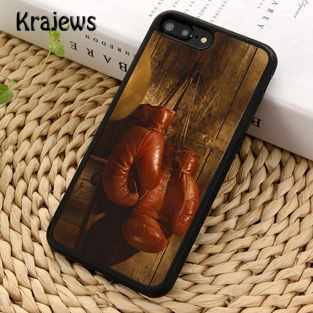 Krajews Boxing Gloves Hanging on a Wall Soft Phone Case For iPhone 17 Air 16 15 14 plus 11 12 13 pro max coque Fundas