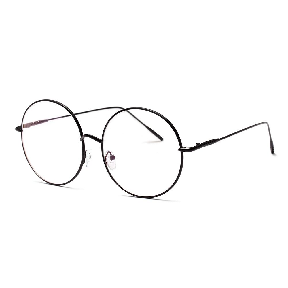 Fashion Round Glasses Women Men Metal Vintage Glasses Oversized Glasses Optical Eyeglass Frame Spectacles Eyeglasses