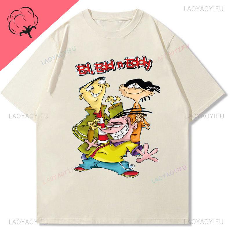 Футболка Ed Edd Eddy Телешоу Новинка Мультяшная Kawaii Милая Повседневная Смешная С Комическим Принтом Одежда Y2k Графические Футболки Хлопок Унисекс Топ
