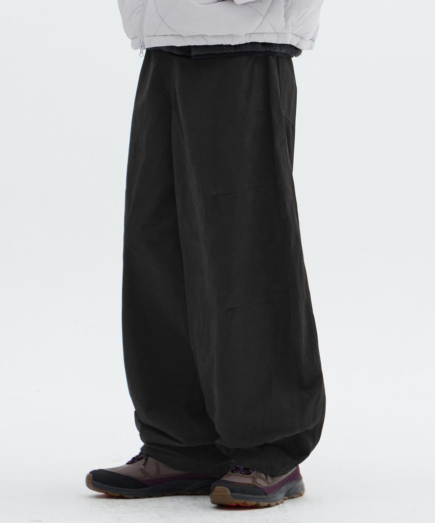 FILLUMINATE Balloon Wide Cotton Pants - Black