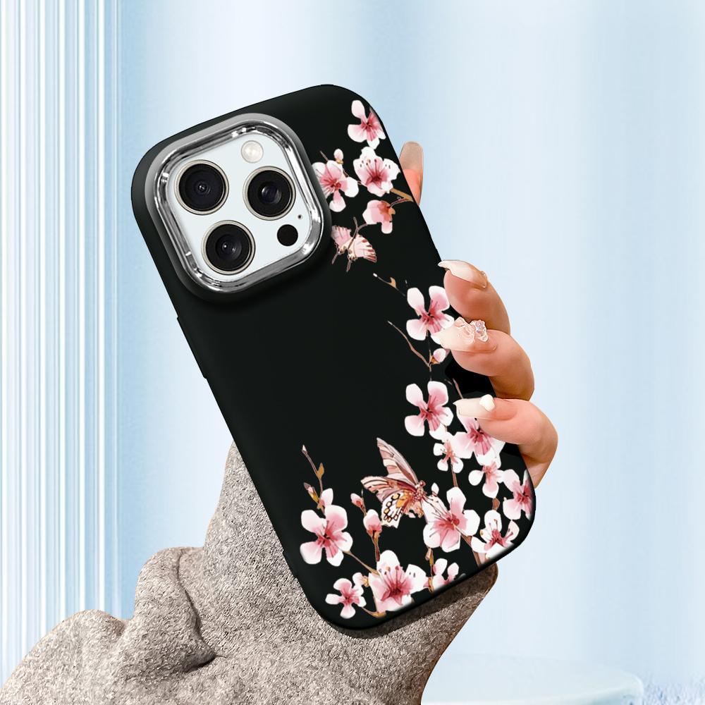 Solid Color Silver Edge Lens Fatty Casing Soft TPU Liquid Silicone Cover Shockproof Phone Case for Huawei Honor iPhone Infinix Tecno Vivo