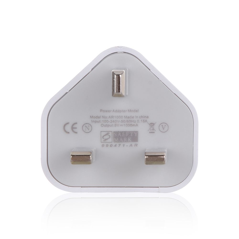 Home 1 Port USB 5V 1A UK Plug Wall Charger Power Adapter USB Charger