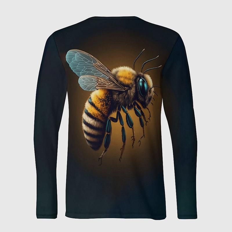 Милая сотовая пчела 3D принт с длинным рукавом футболка для мужчин и женщин одежда повседневная мода уличная спортивная дышащая футболка топы для мужчин