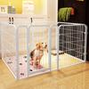 6 Panel Heavy Duty Portable PetDog Exercise Pen Cat Fence Crate Cage Kennel with Door Puppy Rabbits Play Pen Outdoor/Indoor