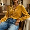 Button Down Shirts Fall Winter Women Velvet Shirt, Regular Fit Long Sleeve Office Work Top Top, Soft Solid Color Lapel Collar Blouse for Lady