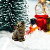 Новейшая маленькая латунная металлическая статуэтка кошки, фигурка животного, украшение для дома, подходит для спальни