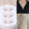 8Pcs Artificial Pearls Waist Button Tighteners Trousers Waistband Adjusters Clip for Dress Cardigan Shawl Safety Pin
