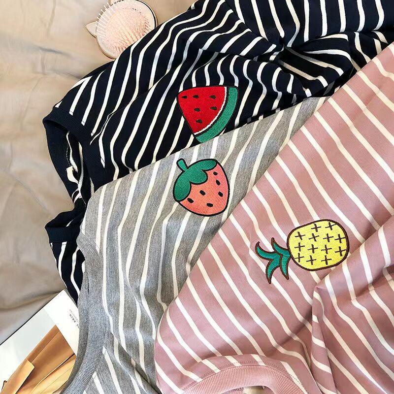 2022 Summer Cartoon Watermelon Women's Plus Size Mid-Length Dress