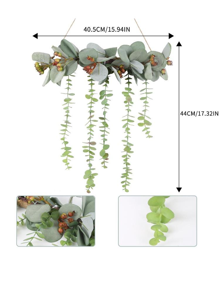 1 шт. искусственный эвкалипт гортензия пион Swag настенный декор бревенчатая ветка подвесной обруч для спальни, гостиной, ванной комнаты, настенный декор