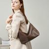 Винтажная сумка-кроссбоди из натуральной растительного дубления коровьей кожи, повседневная, под мышку, для поездок на работу, вместительная, классическая кожаная сумка-мессенджер хобо