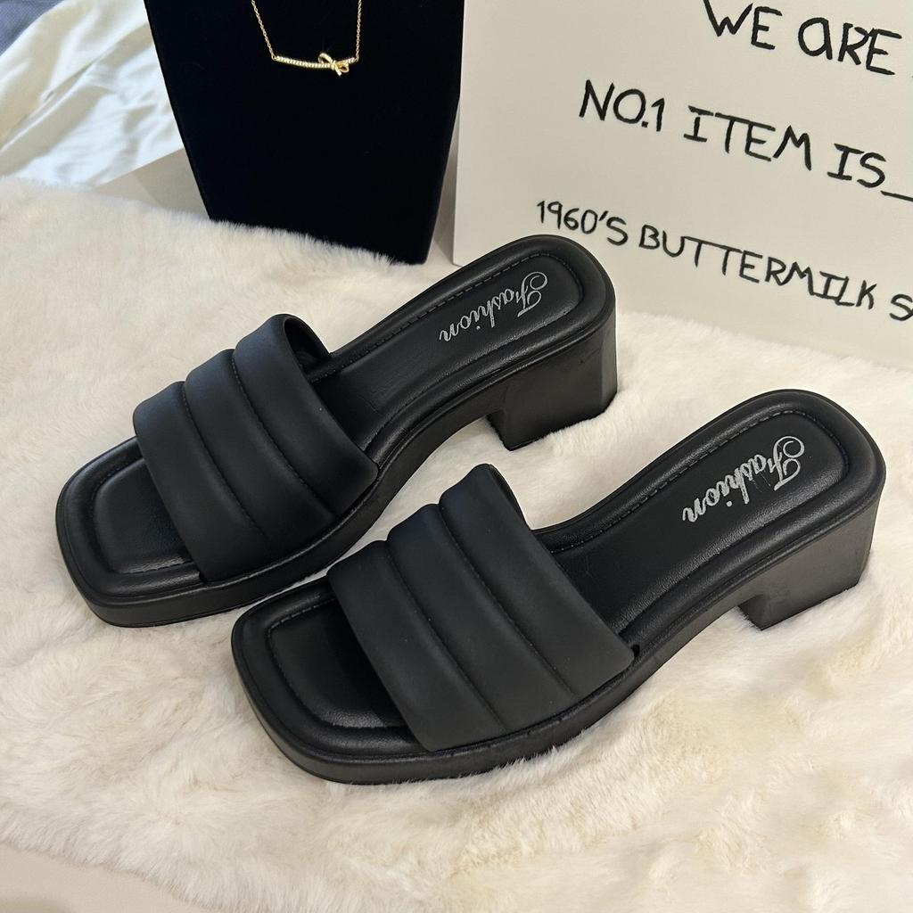 Женские летние сандалии на массивном каблуке из Юго-Восточной Азии: Универсальная пляжная одежда для улицы