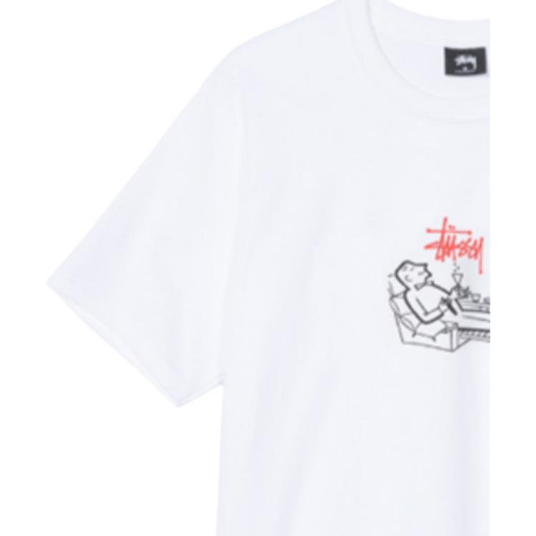 Stussy Футболка унисекс с коротким рукавом в американском винтажном стиле 1904388