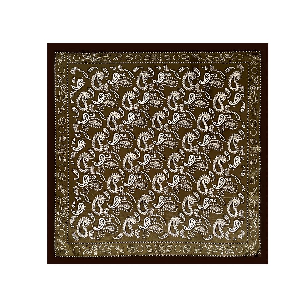 Новый шелковый шарф женский шарф с принтом кешью шарф-накидка атласный шарф атласный шарф большой квадратный шарф-шаль