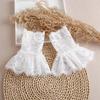 New Fake Sleeves for Women Autumn Winter Sweater Dethachable Cuffs Decorative Lace Floral Embroidery Pleated Wrist
