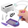 Rhinestones Vacuum Brush Portable USB-C Charging 3 Suction Levels Drill Disk Brush Wax-Free Rhinestones Painting Tool