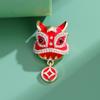 Fashion Animals Chinese Lion Dance Brooches Low MOQ Trendy Vintage Retro Pins Jewelry for Women in Stock Accessories