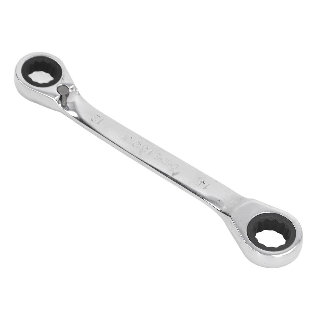 Double Box Ratcheting Wrench 12‑14mm 72 Tooth Chrome Vanadium Steel Double Ended Ratchet Wrench for