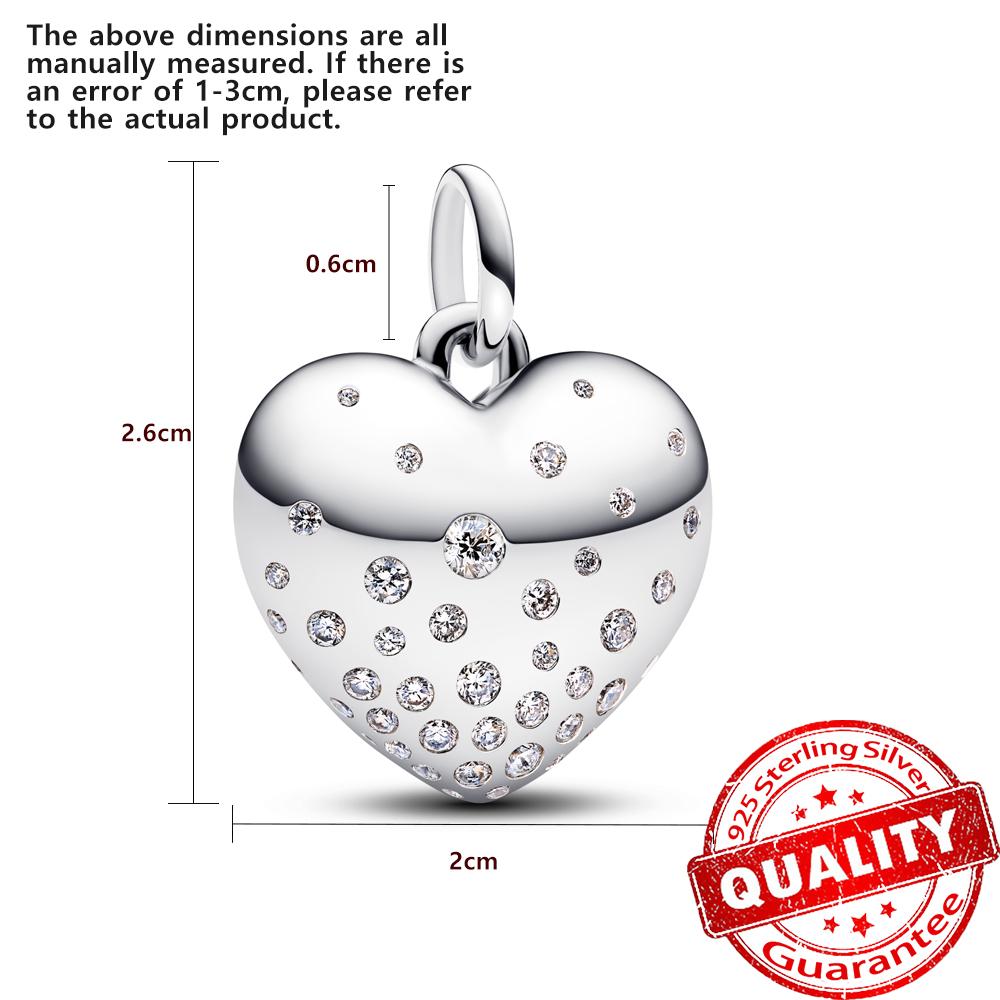 New Winter Series Pavé Clip Beads Snowflake & Butterfly Dangle Charm Fits Original Bracelet Cute Necklace Accessories Gift