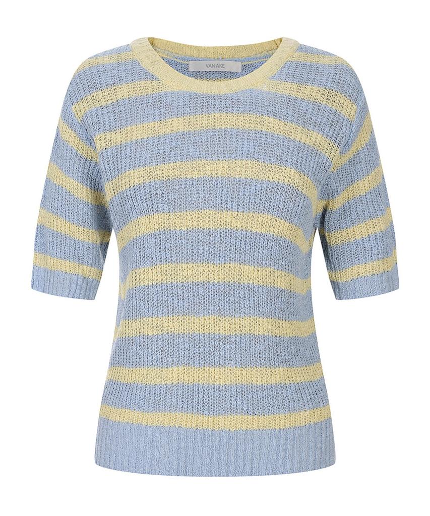 VANAKE Line Pattern Short Sleeve Knit_Vb45Ktq303Z