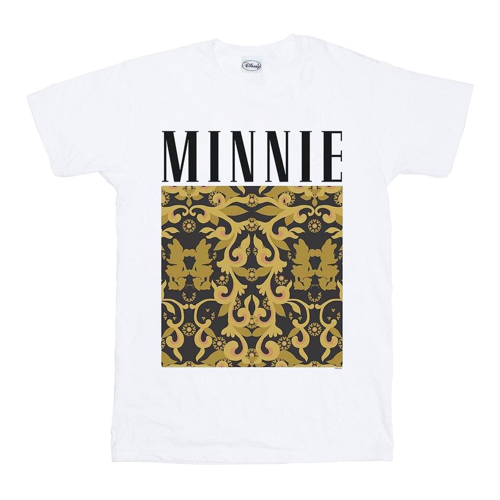 Disney Womens/Ladies Minnie Mouse Baroque Pattern Cotton Boyfriend T-Shirt