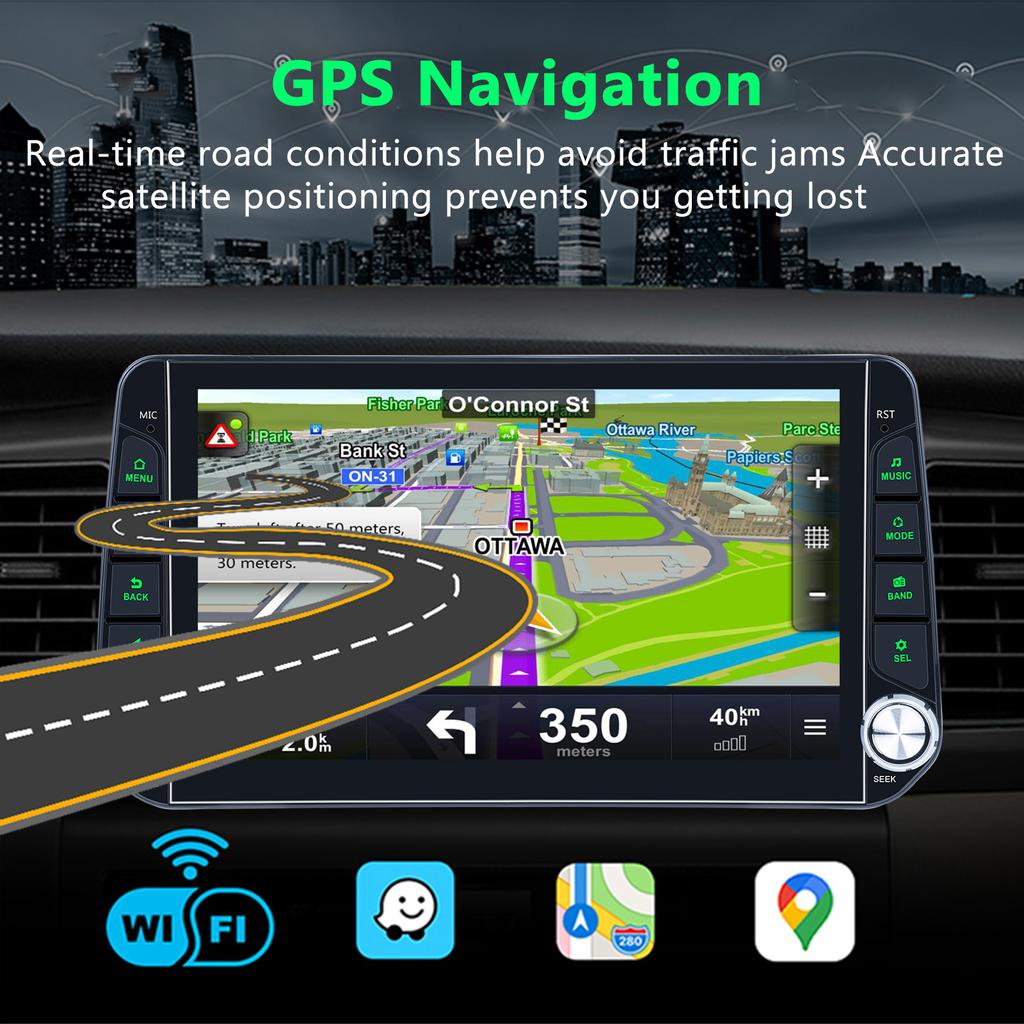 10.1 Inch Android 4-core / 8-core Car Radio Multimedia Player Double Knob Gps Navigation