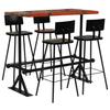VidaXL Bar Furniture 5 Pcs Solid Reclaimed Wood Multicolor